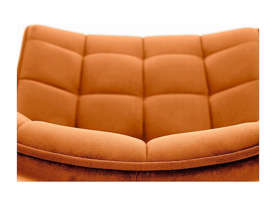 Chaise design en tissu couleur cannelle avec pieds en métal noir Liberty