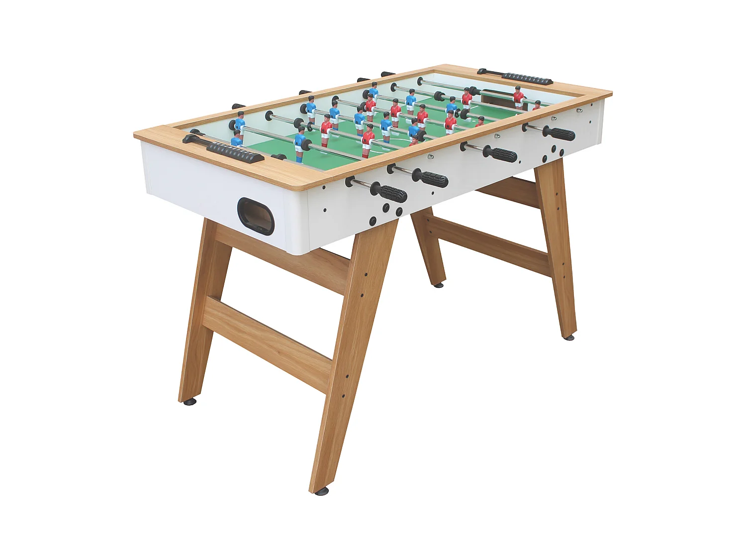 Baby-foot 120cm blanc et bois - HAPPY GARDEN