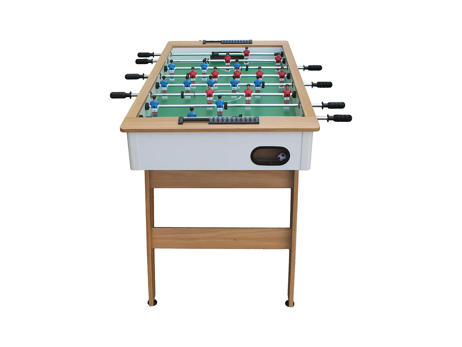 Baby-foot 120cm blanc et bois - HAPPY GARDEN