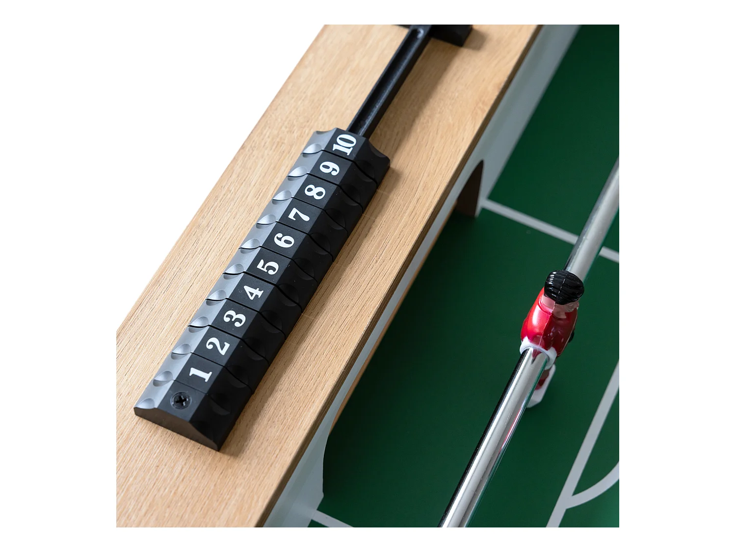 Baby-foot 120cm blanc et bois - HAPPY GARDEN