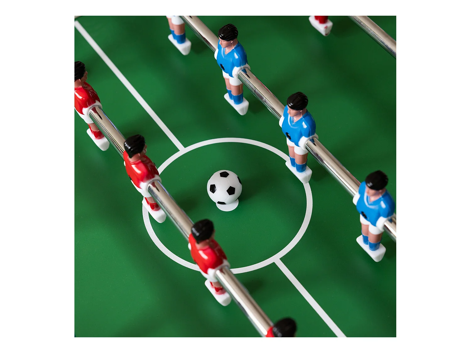 Baby-foot 120cm blanc et bois - HAPPY GARDEN