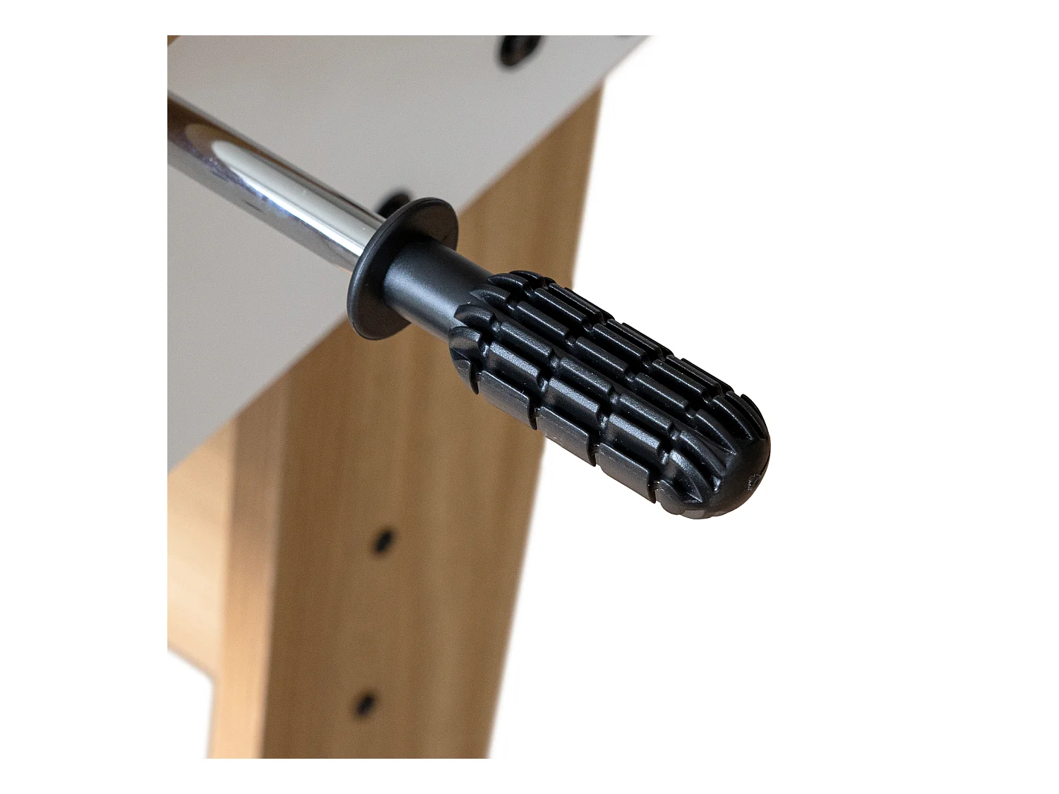 Baby-foot 120cm blanc et bois - HAPPY GARDEN