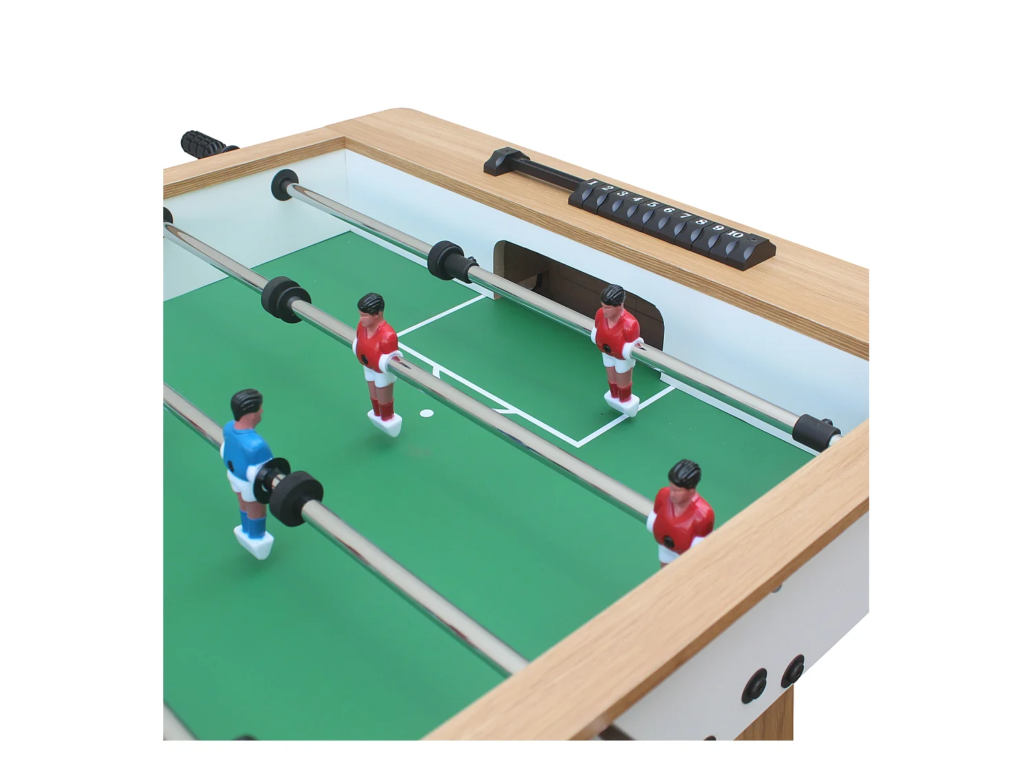 Baby-foot 120cm blanc et bois - HAPPY GARDEN