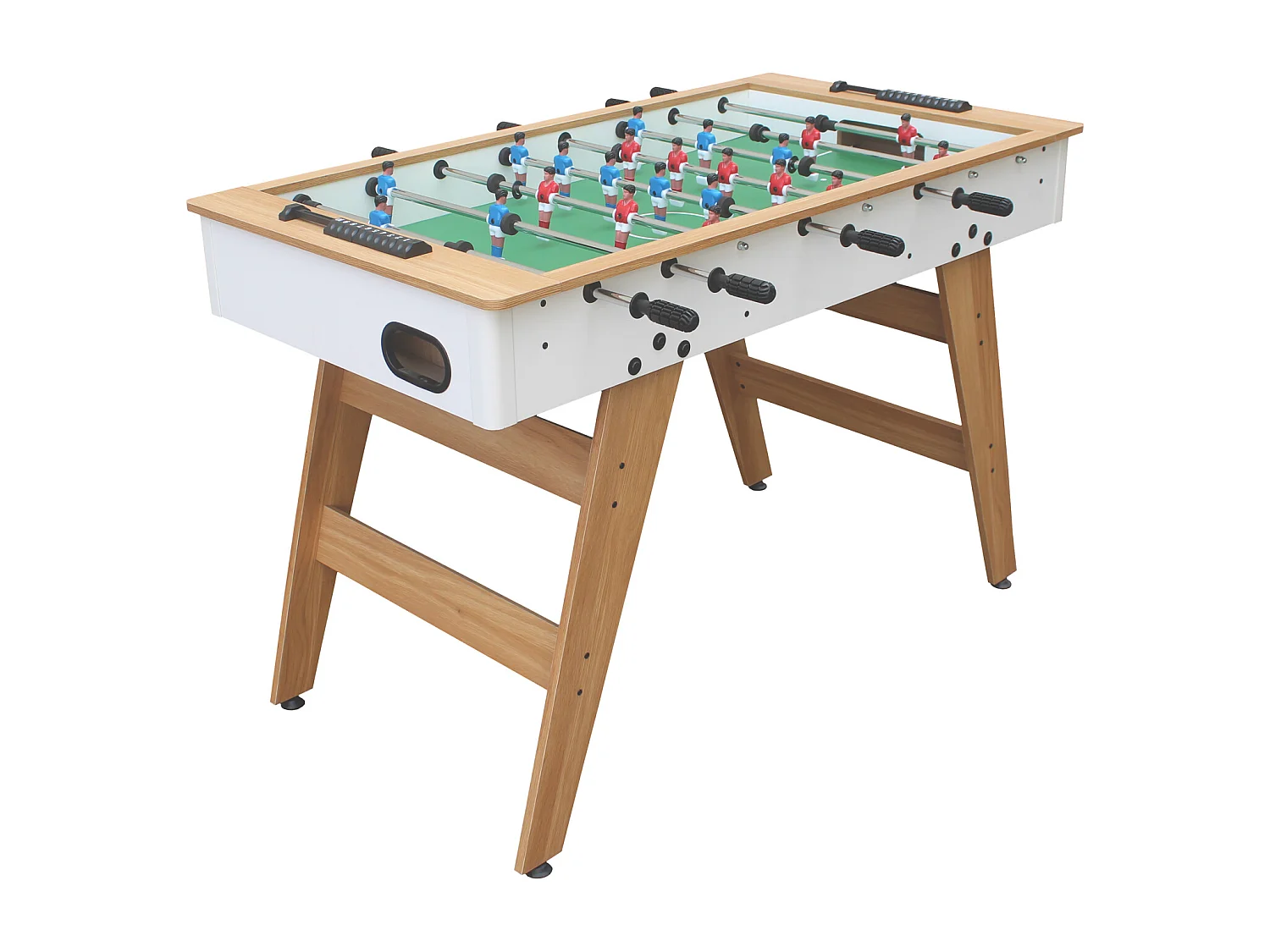 Baby-foot 120cm blanc et bois - HAPPY GARDEN