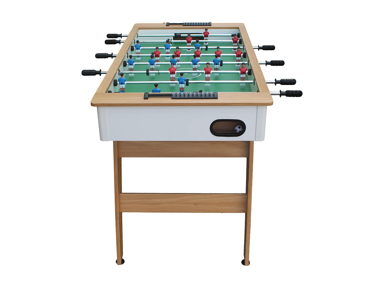 Baby-foot 120cm blanc et bois - HAPPY GARDEN