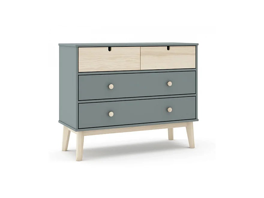 Commode de 4 tiroirs meuble de rangement- Longueur 100 x Largeur 40 x Hauteur 81 cm