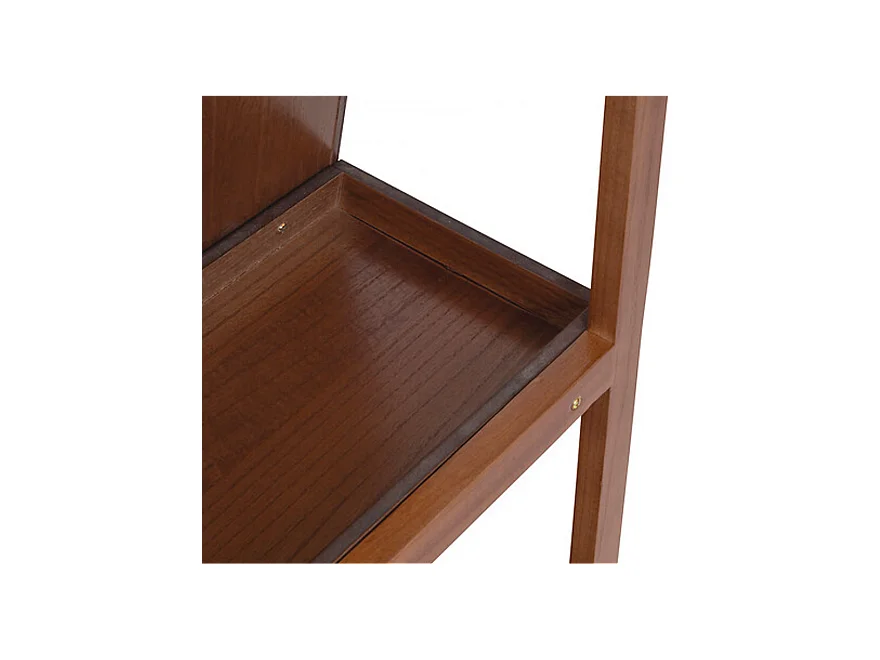 Armoire à bijoux , colonne rotative avec miroir LILIA coloris effet bois foncé - Longueur 38 x Profondeur 38 x Hauteur 164 cm