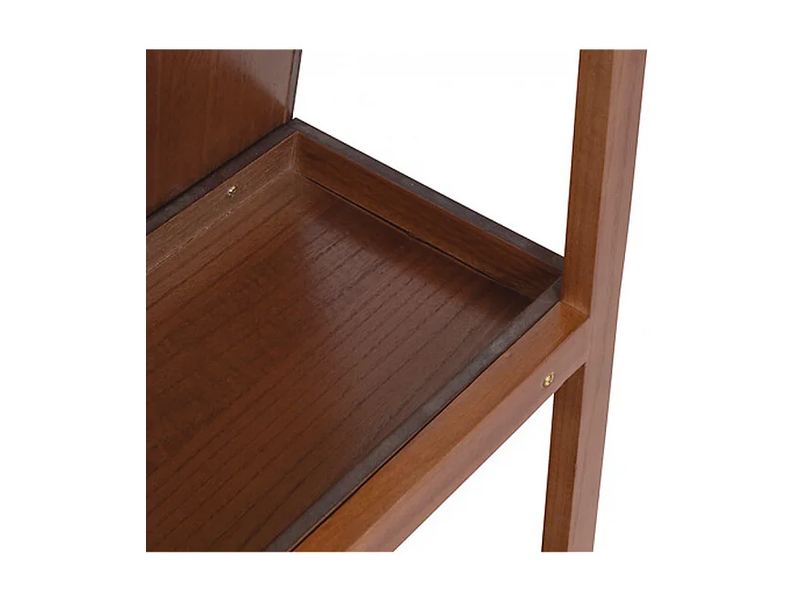 Armoire à bijoux , colonne rotative avec miroir LILIA coloris effet bois foncé - Longueur 38 x Profondeur 38 x Hauteur 164 cm