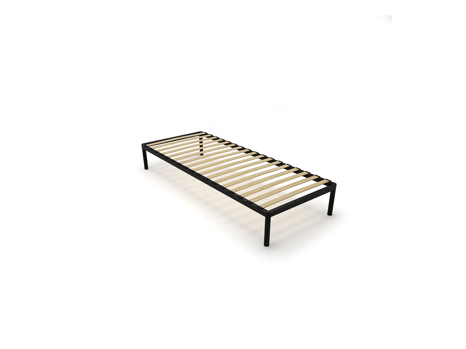 Sommier à lattes 80x200cm - Structure métal noir