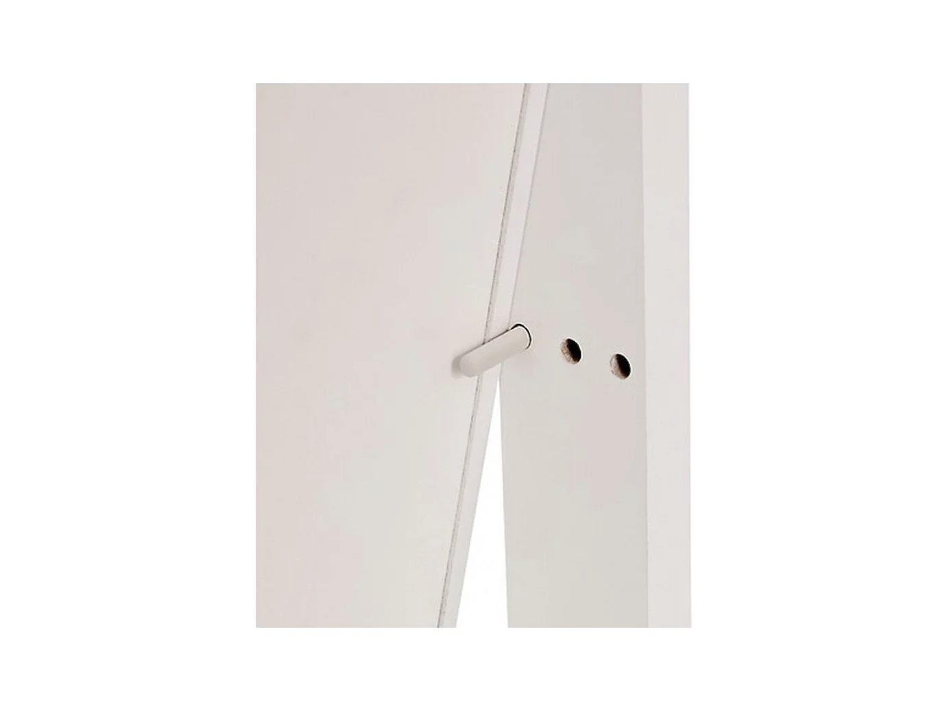 Armoire à bijoux avec miroir LILI coloris Blanc- Longueur 38 x Profondeur 34 x Hauteur 158 cm