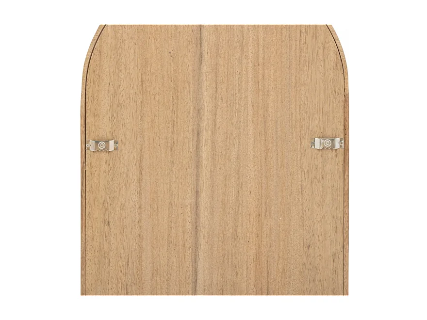 Armoire à bijoux avec miroir NORA coloris effet bois naturel - Longueur 42 x Profondeur 37,5 x Hauteur 145 cm