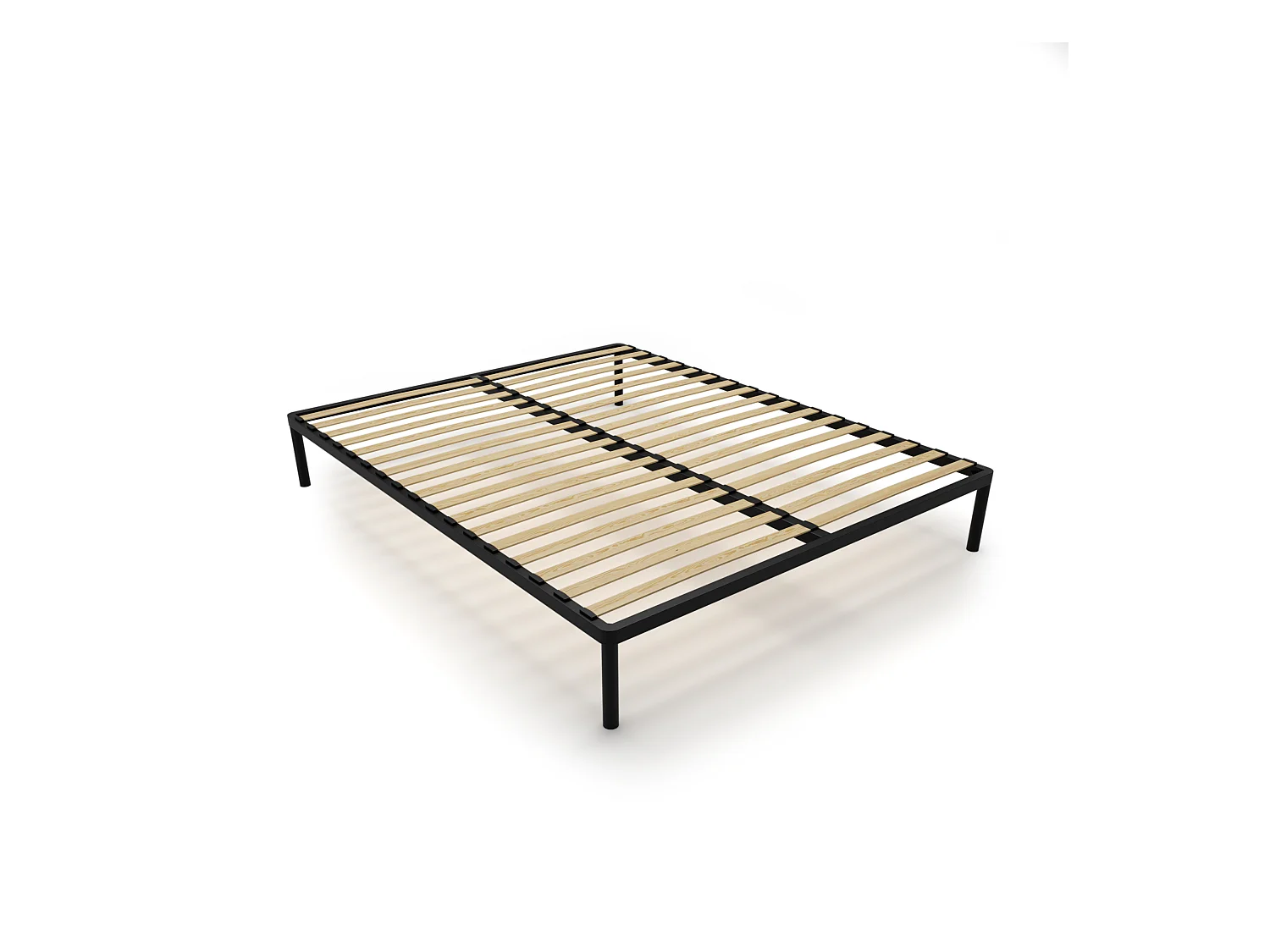 Sommier à lattes 160x200cm - Structure métal noir