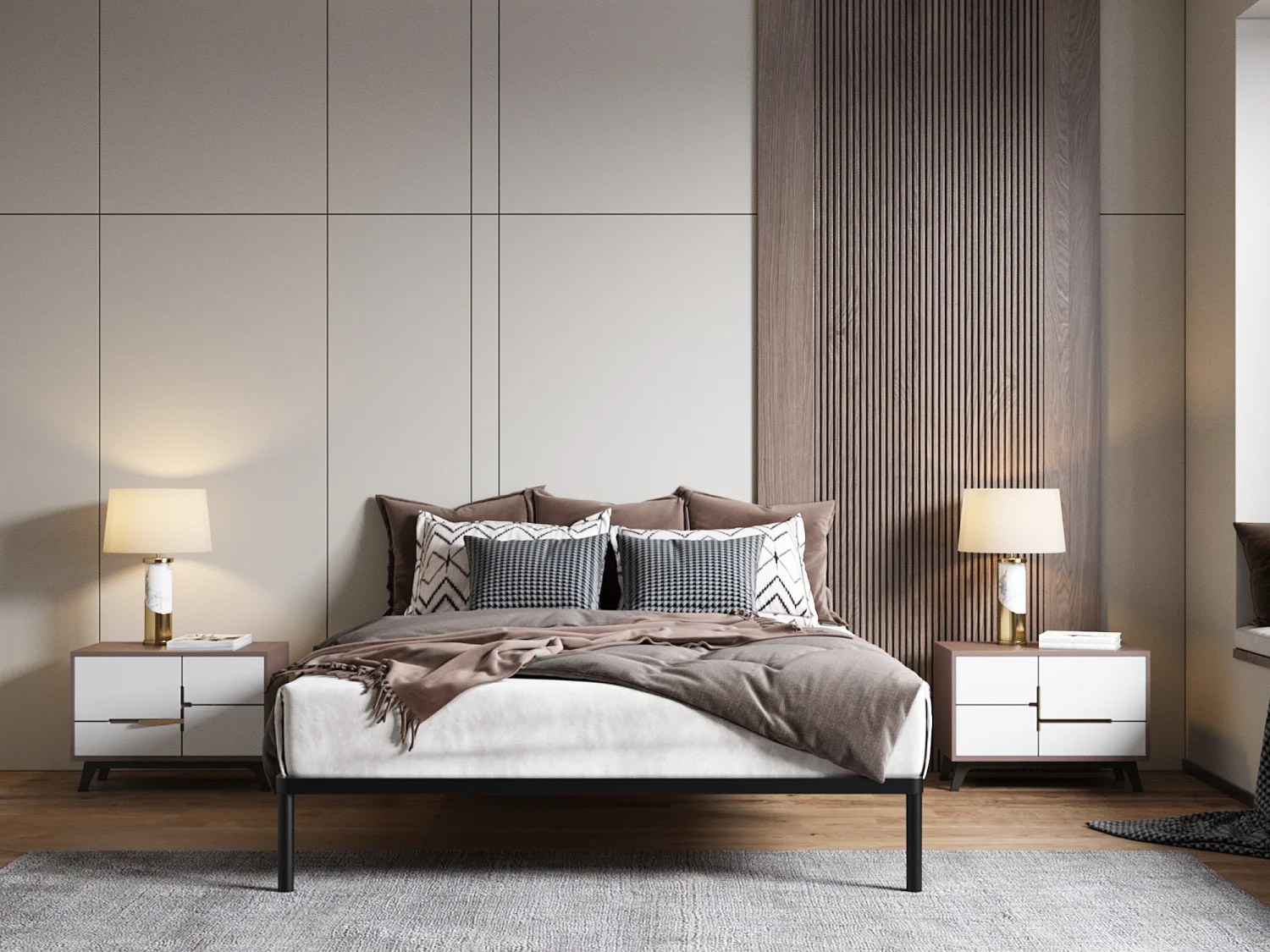 Sommier à lattes 160x200cm - Structure métal noir