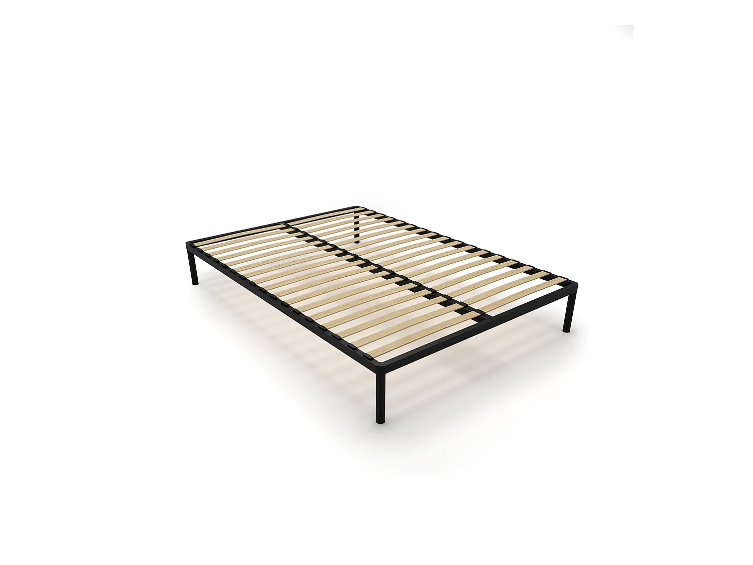 Sommier à lattes 140x200cm - Structure métal noir