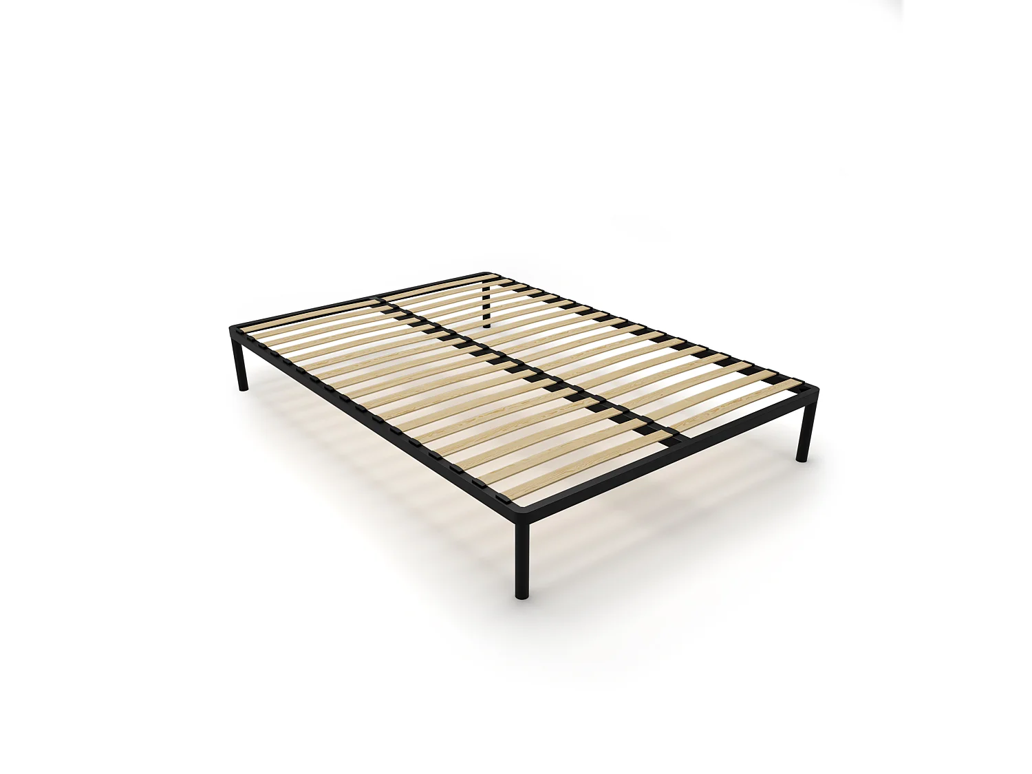 Sommier à lattes 140x200cm - Structure métal noir