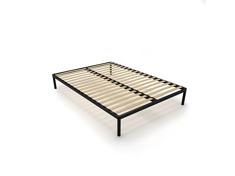 Sommier à lattes 140x200cm - Structure métal noir
