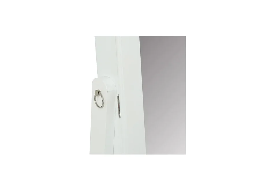 Armoire à bijoux avec miroir LOLA coloris blanc Longueur 37 x Profondeur 34,5 x Hauteur 146,8 cm