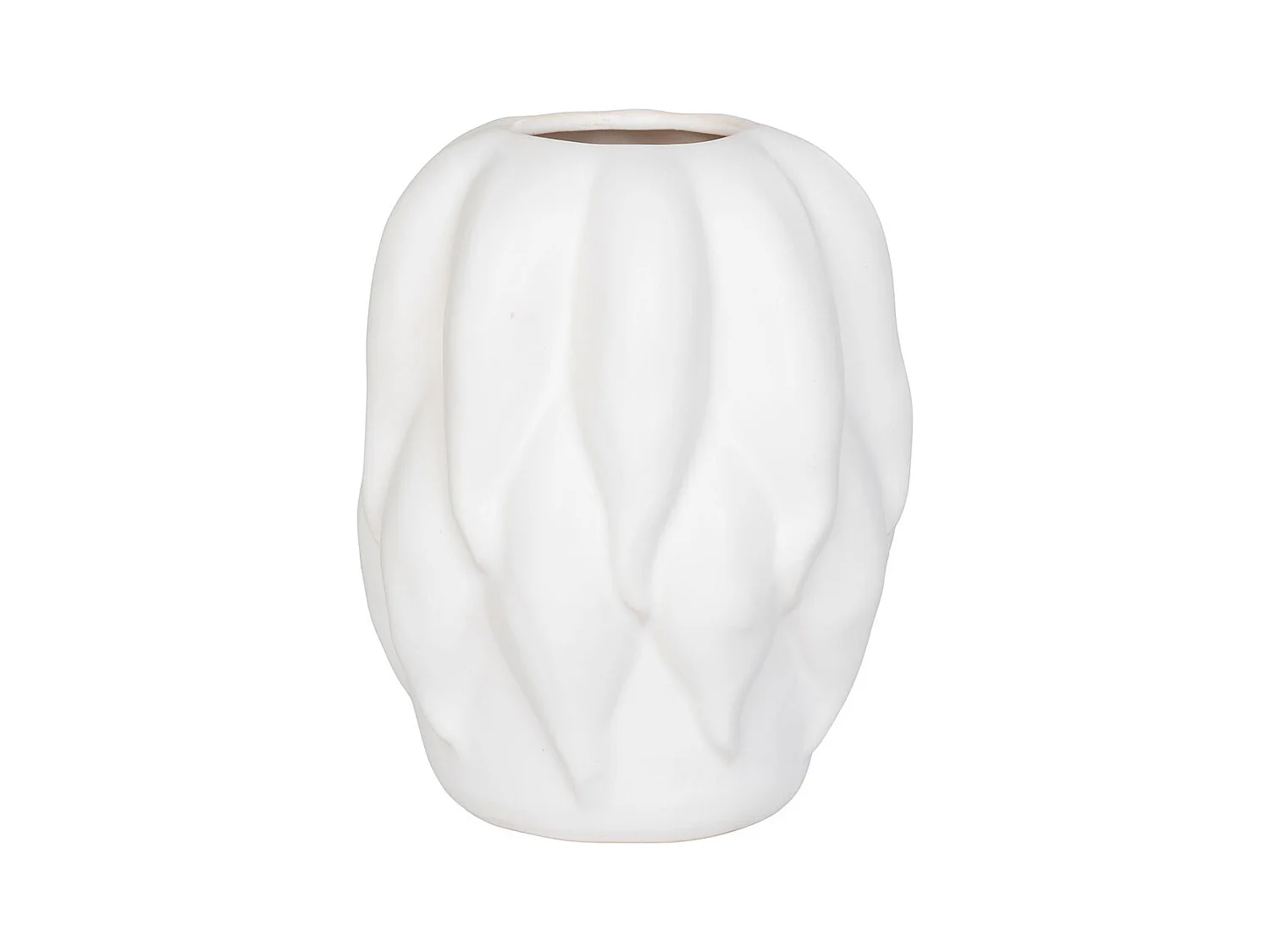 Vase moderne en céramique blanc CLYA