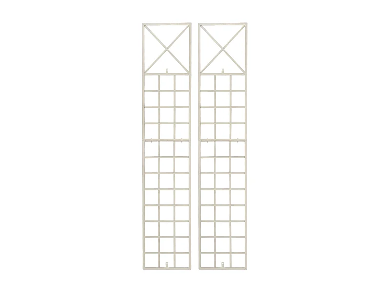 Set de 2 treillis métal crème 40 x 1 x 198 cm 10_0003849