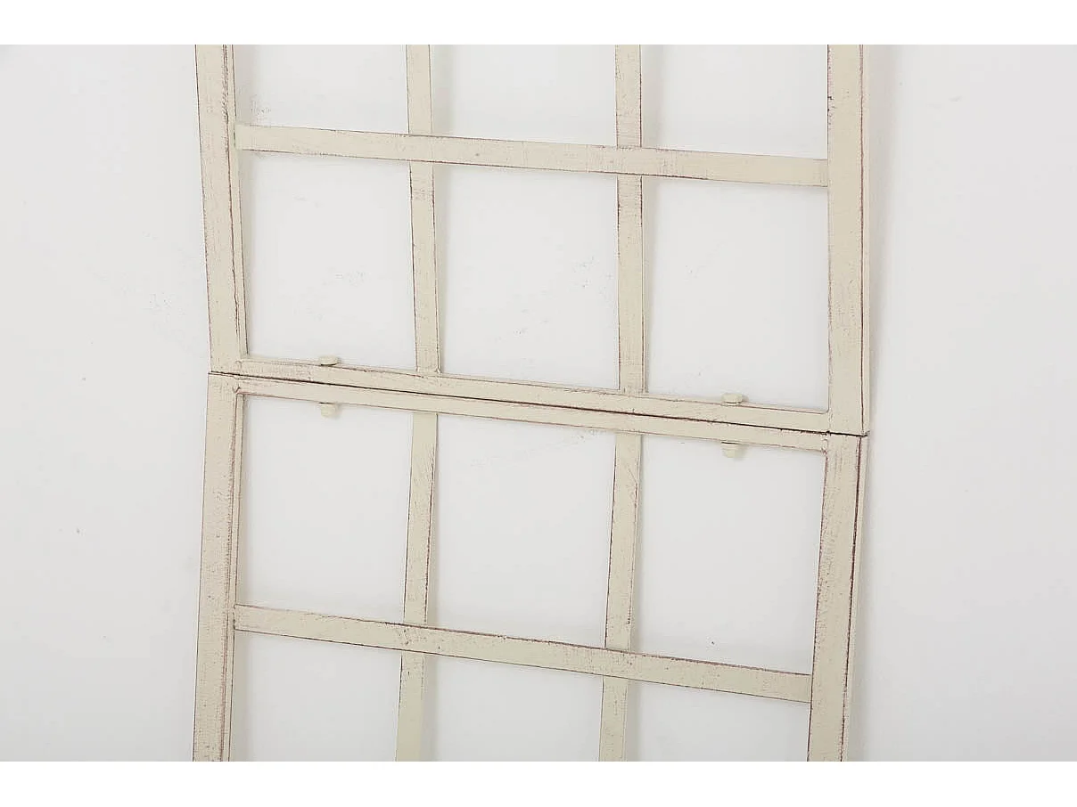 Treillis décoration mural jardin métal crème 40 x 1 x 198 cm 10_0003901