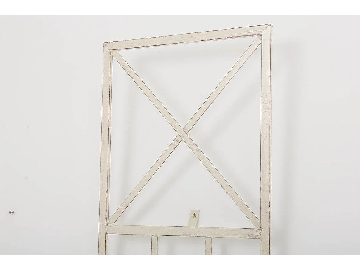 Treillis décoration mural jardin métal crème 40 x 1 x 198 cm 10_0003901