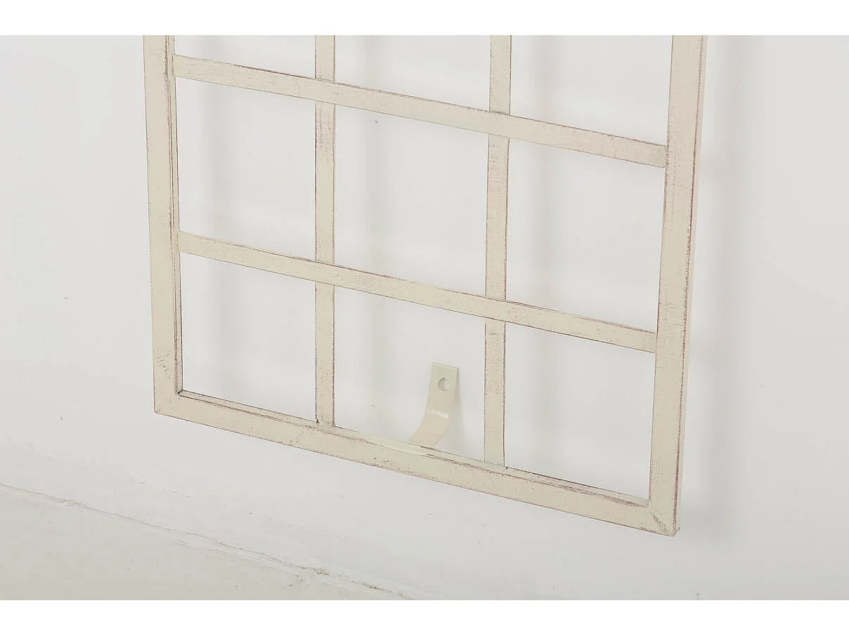 Treillis décoration mural jardin métal crème 40 x 1 x 198 cm 10_0003901