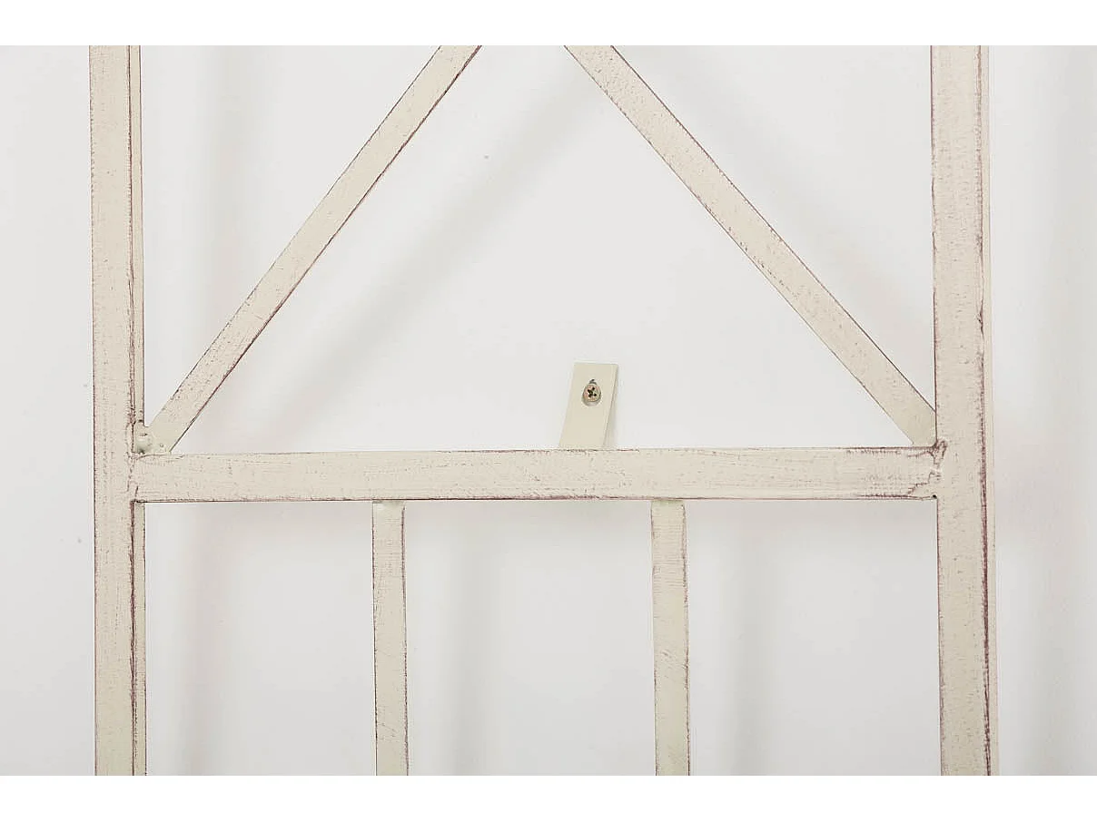 Treillis décoration mural jardin métal crème 40 x 1 x 198 cm 10_0003901