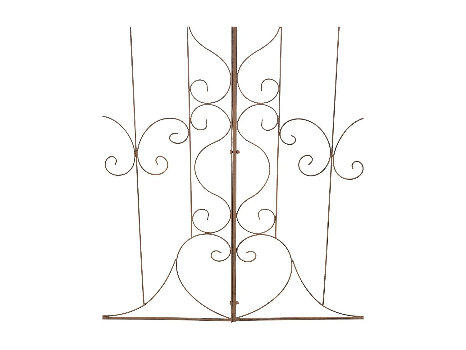 Lot de 2 treillis métal marron 99 x 1 x 133 cm 10_0003836