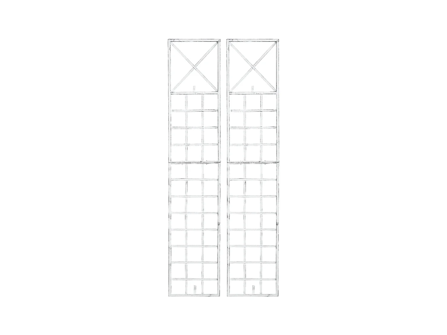 Set de 2 treillis métal blanche 40 x 1 x 198 cm 10_0003847