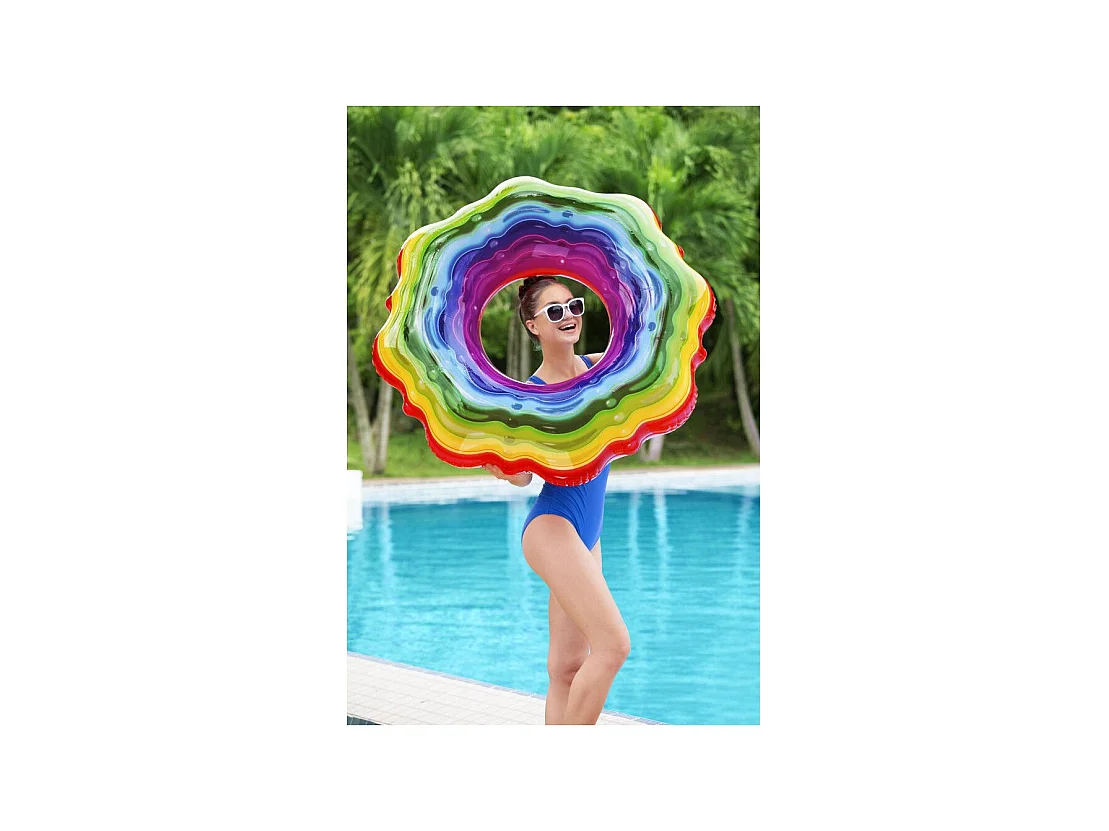 Bouée rubans arc-en-ciel - Rainbow Ribbon - D. 115 cm