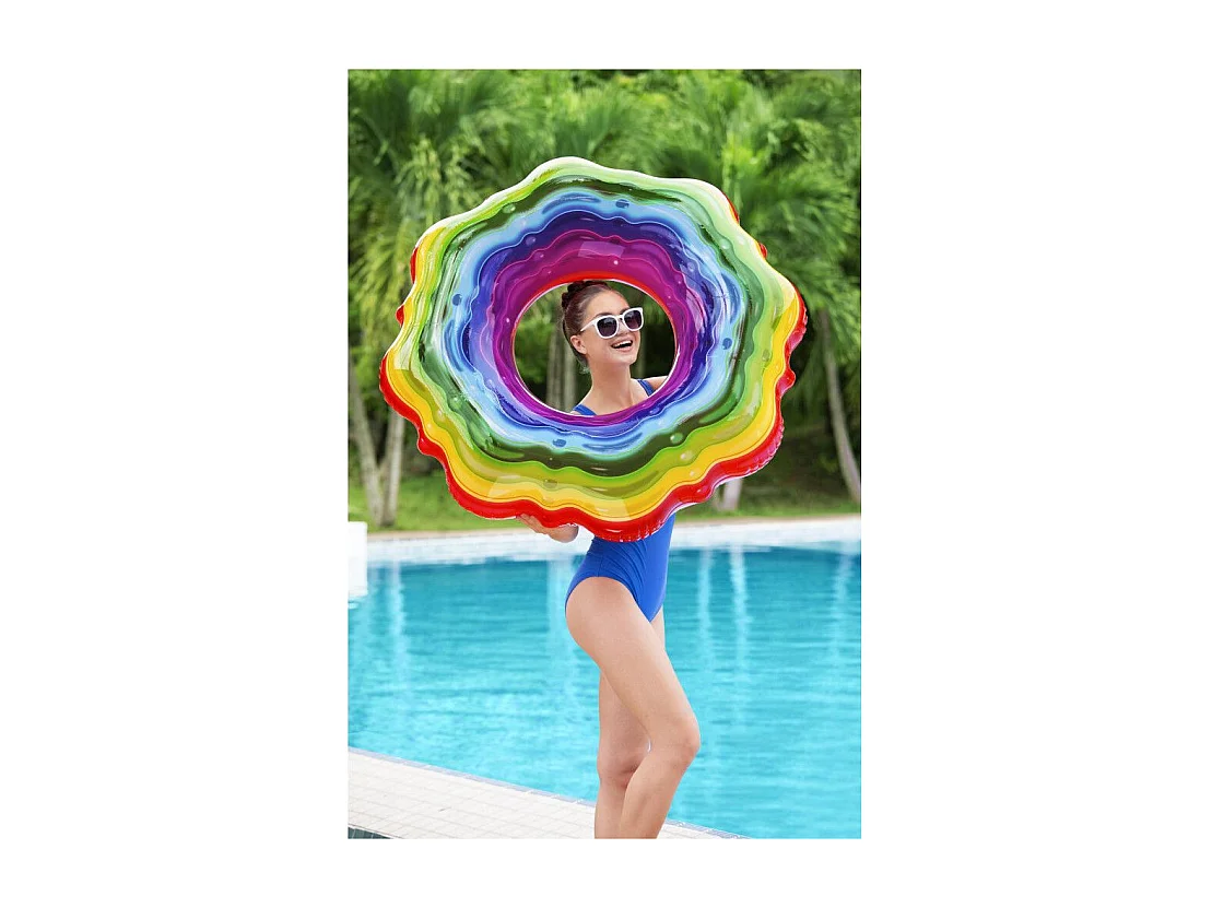 Bouée rubans arc-en-ciel - Rainbow Ribbon - D. 115 cm