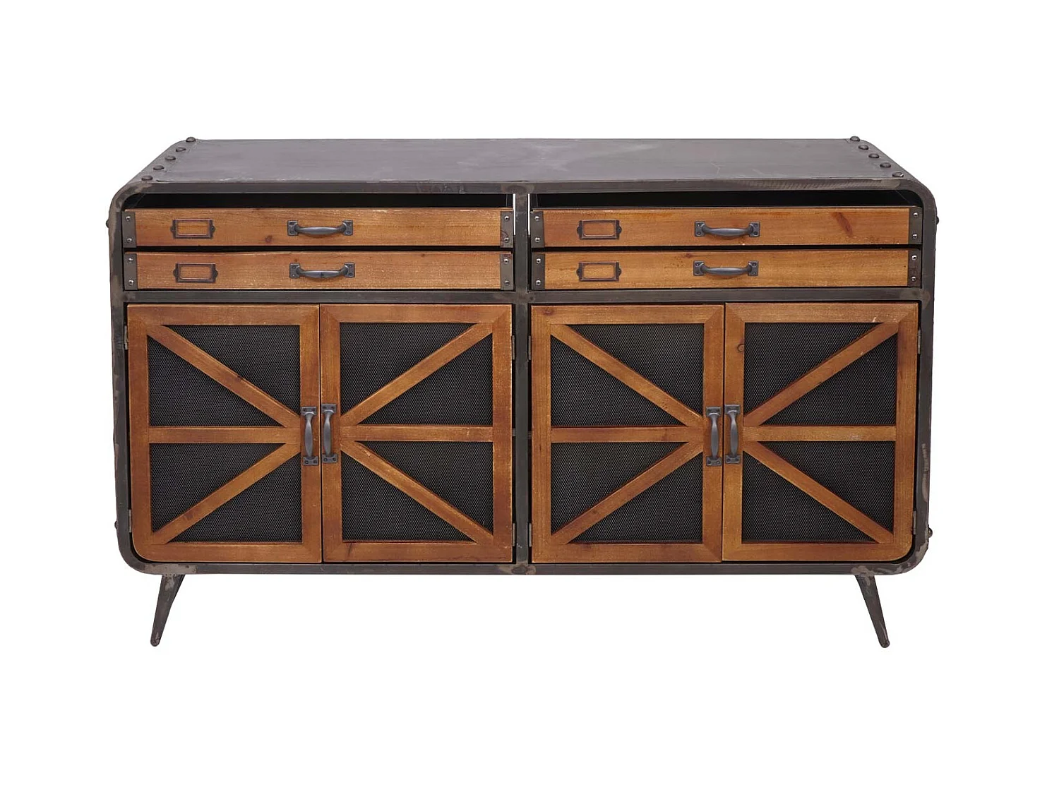 quatre compartiments de métal marron 98 x 56 x 144 cm 04_0005985