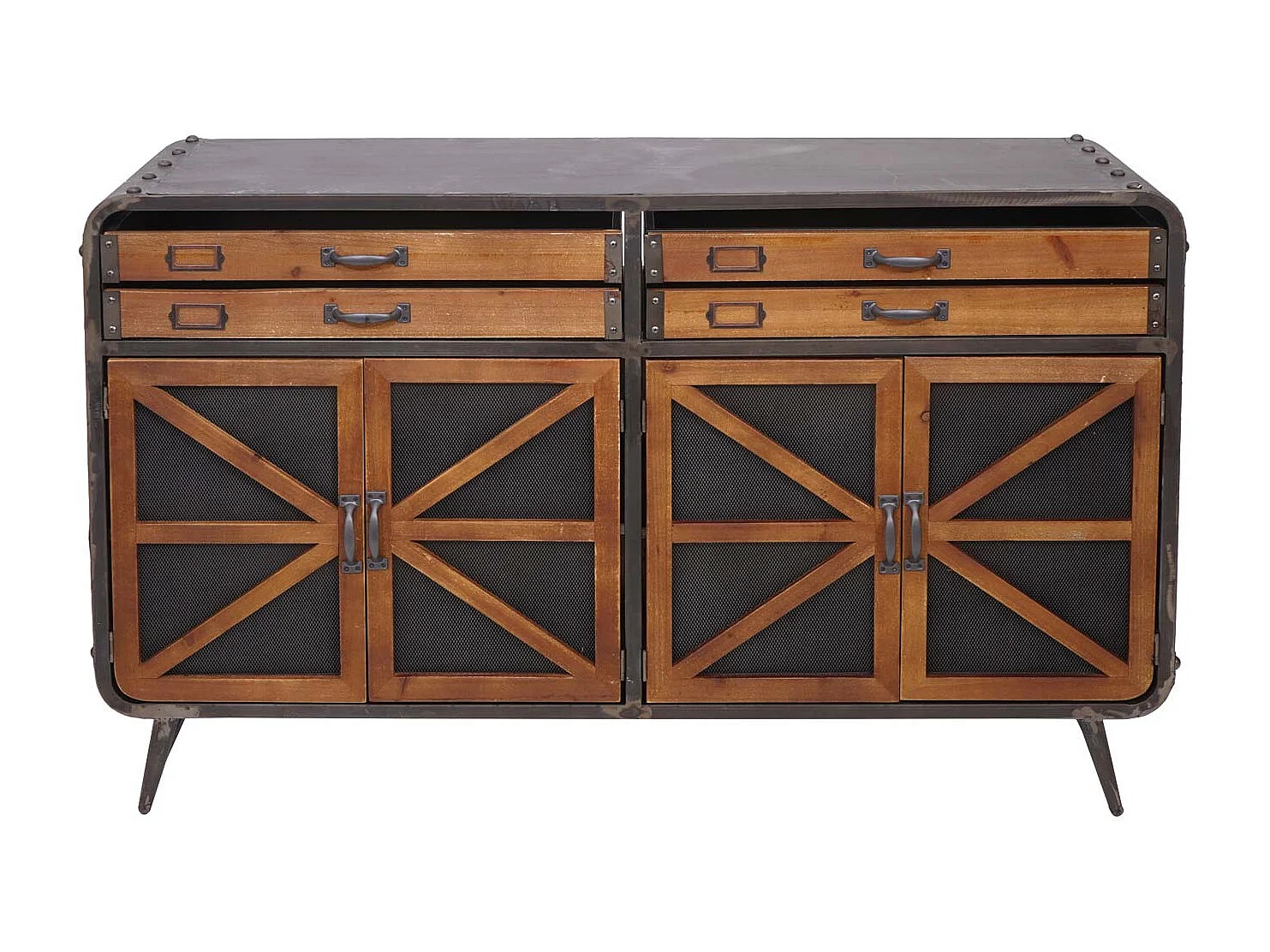 quatre compartiments de métal marron 98 x 56 x 144 cm 04_0005985