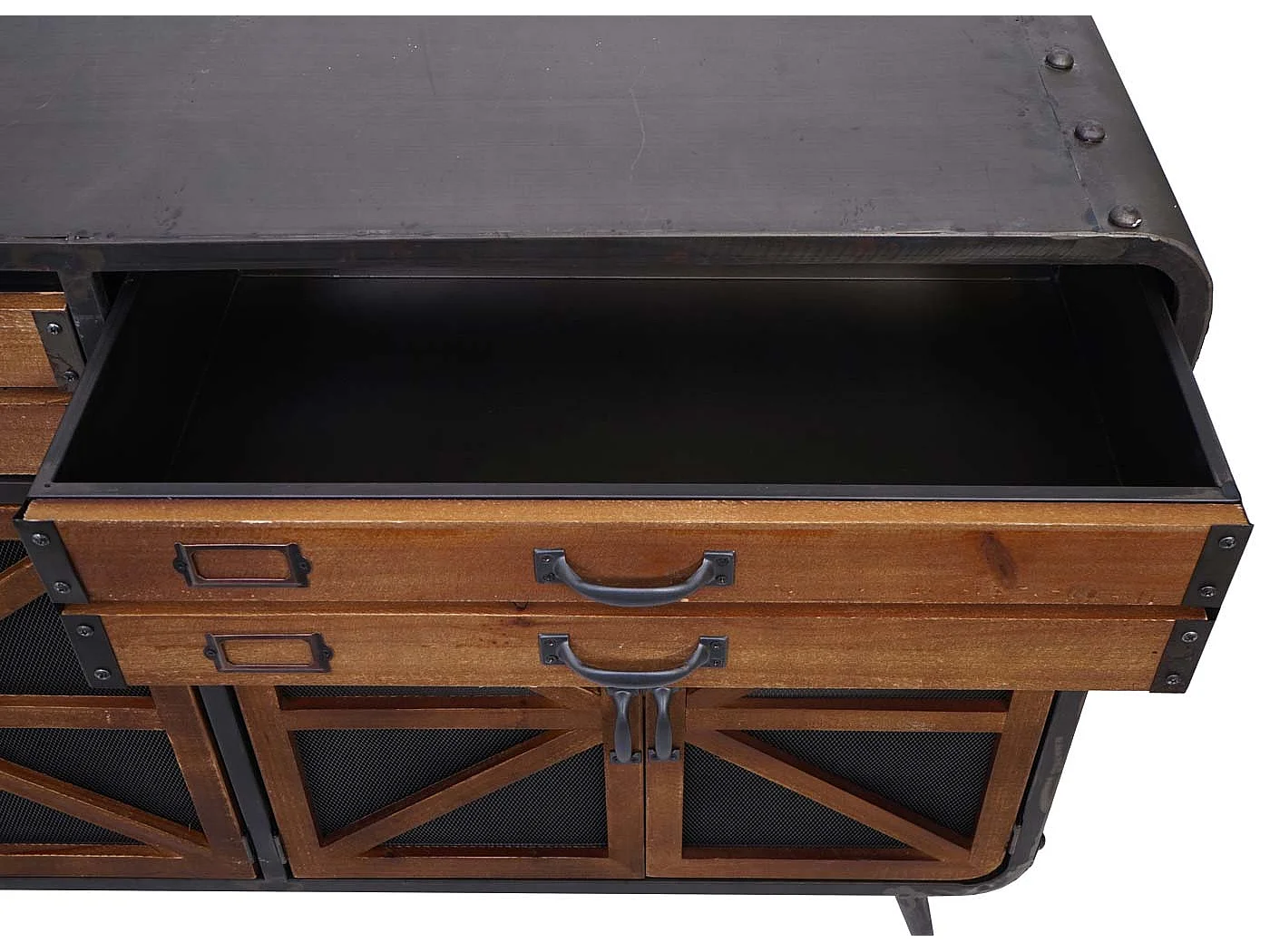 quatre compartiments de métal marron 98 x 56 x 144 cm 04_0005985