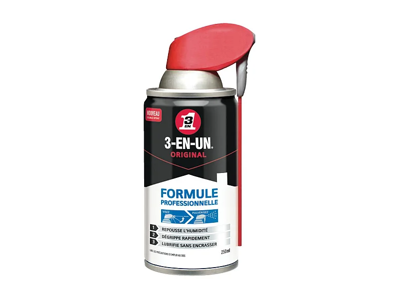 Lubrifiant 3 en 1 double spray aérosol 250ml WD 40 3 EN UN 33051 10