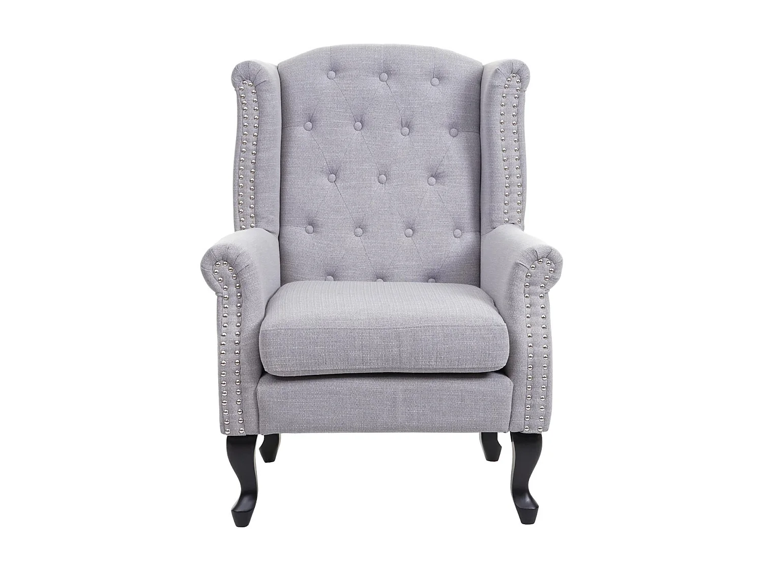 Fauteuil chesterfield fauteuil relaxation tissu grise 75 x 80 x 102 cm 04_0003085