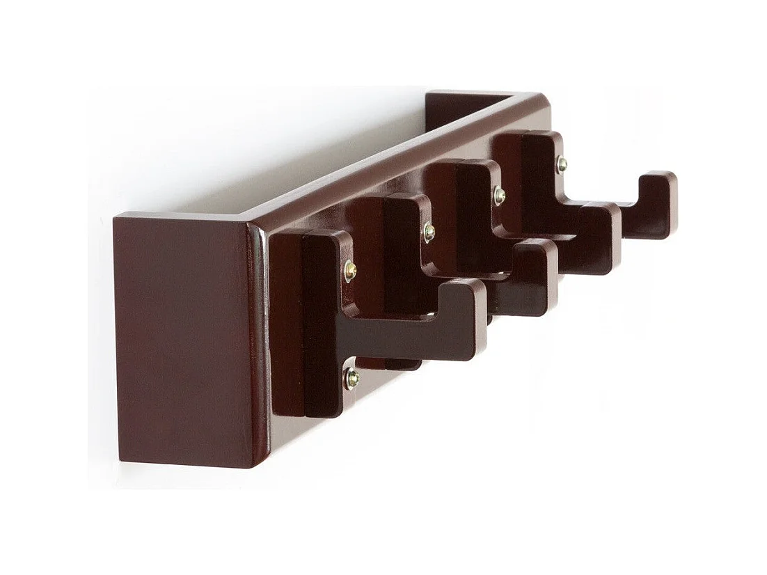 Porte-clés mural polyvalent 4 marron 40 x 13 x 10 cm DIV06011