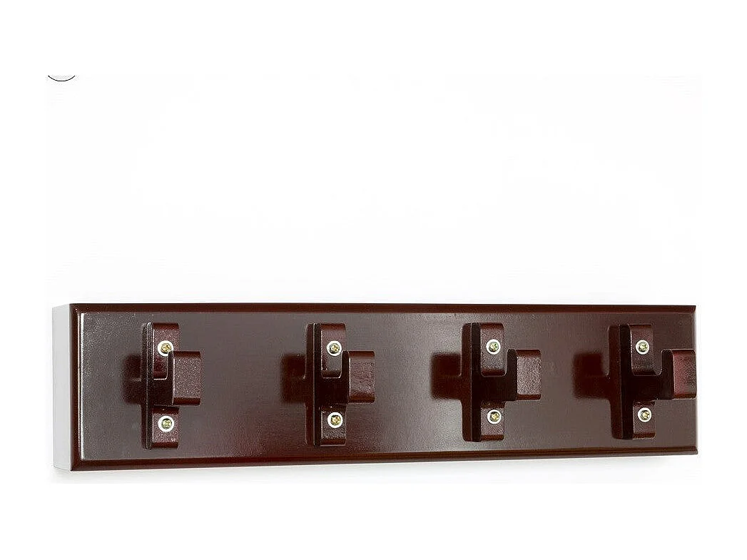 Porte-clés mural polyvalent 4 marron 40 x 13 x 10 cm DIV06011