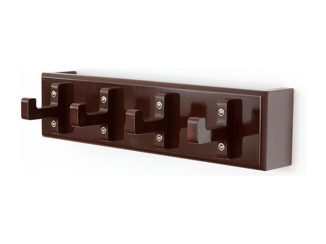 Porte-clés mural polyvalent 4 marron 40 x 13 x 10 cm DIV06011