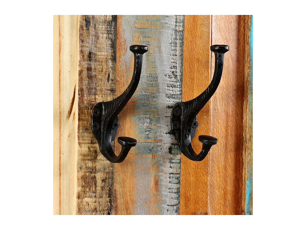 Lot de 2 portes-manteaux bois marron 38 x 38 x 100 cm DEC024192