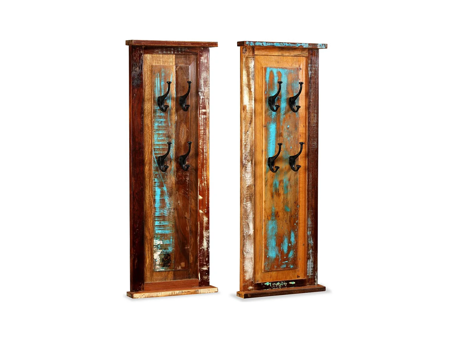 Lot de 2 portes-manteaux bois marron 38 x 38 x 100 cm DEC024192