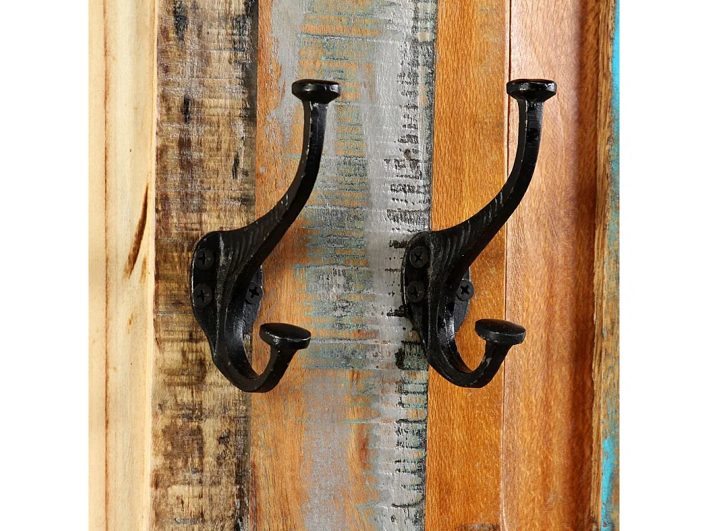 Lot de 2 portes-manteaux bois marron 38 x 38 x 100 cm DEC024192