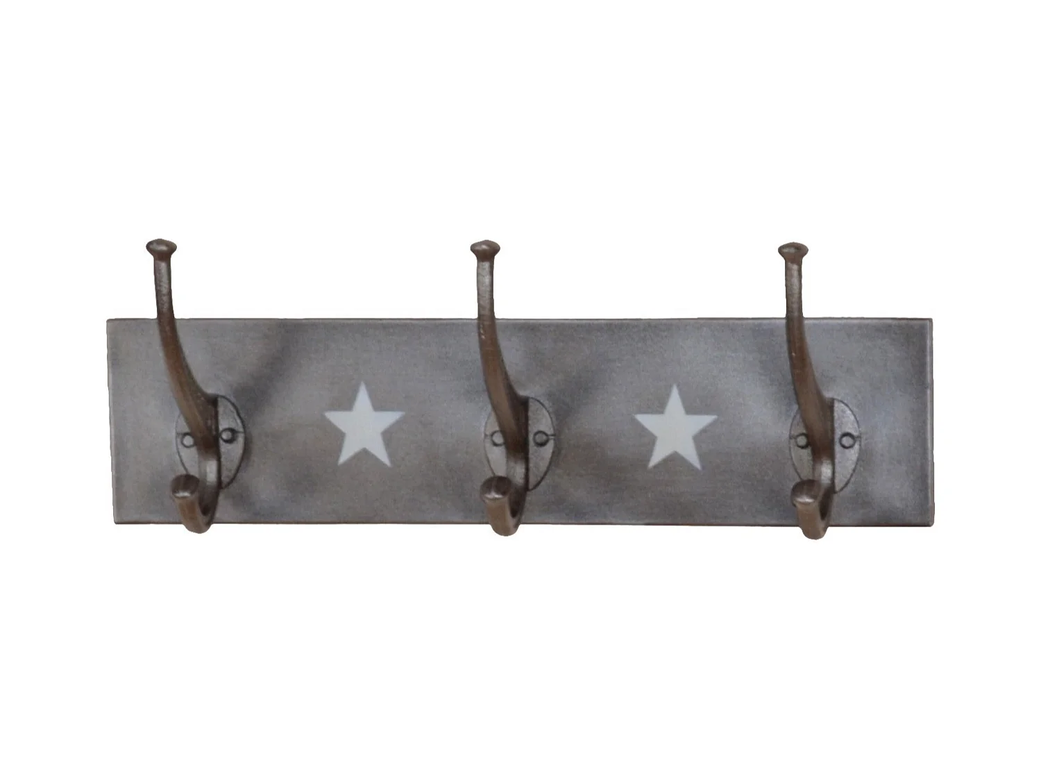 Porte-manteau mural en métal métal grise 40 x 10 x 14 cm MED05011