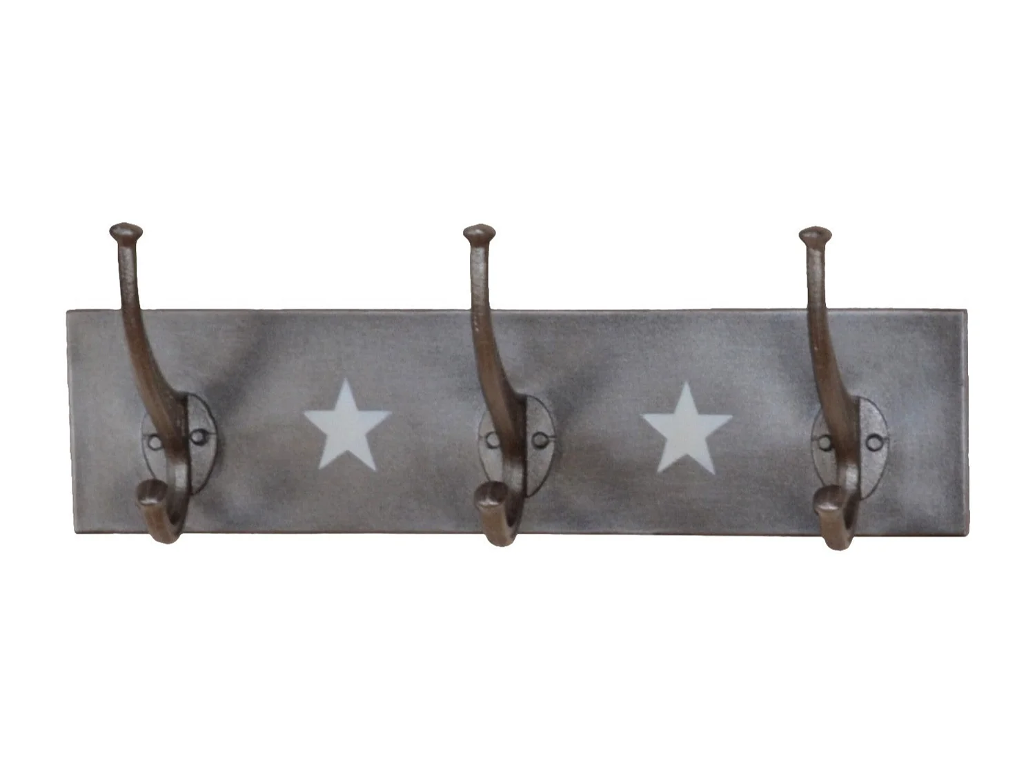 Porte-manteau mural en métal métal grise 40 x 10 x 14 cm MED05011