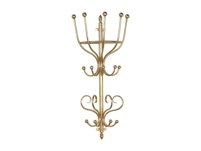 Porte-manteau mural moderne en métal argentée 29 x 17 x 70 cm MED05024