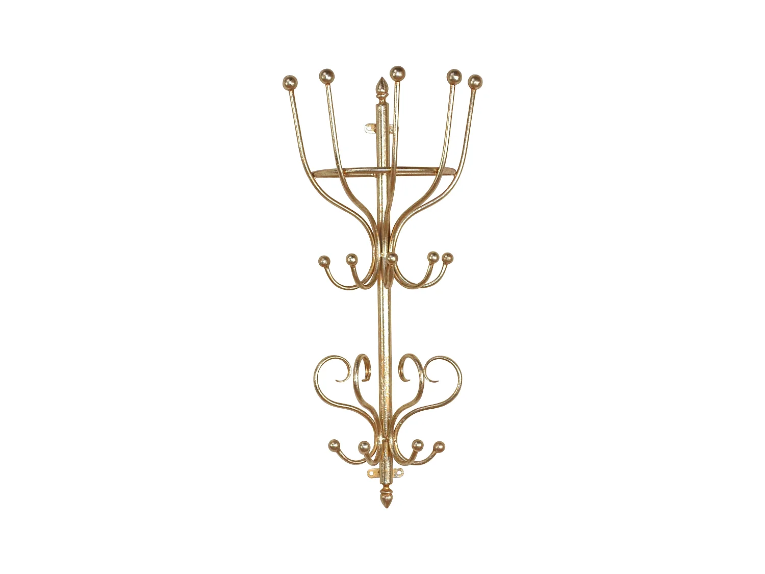 Porte-manteau mural moderne en métal argentée 29 x 17 x 70 cm MED05024