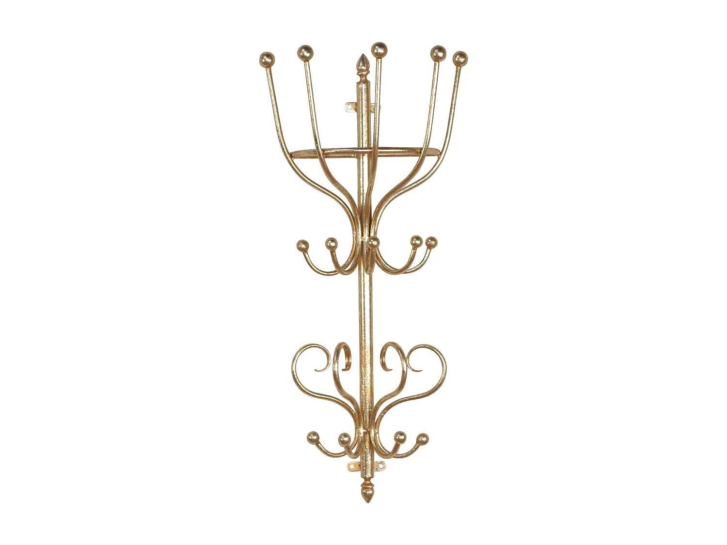 Porte-manteau mural moderne en métal argentée 29 x 17 x 70 cm MED05024