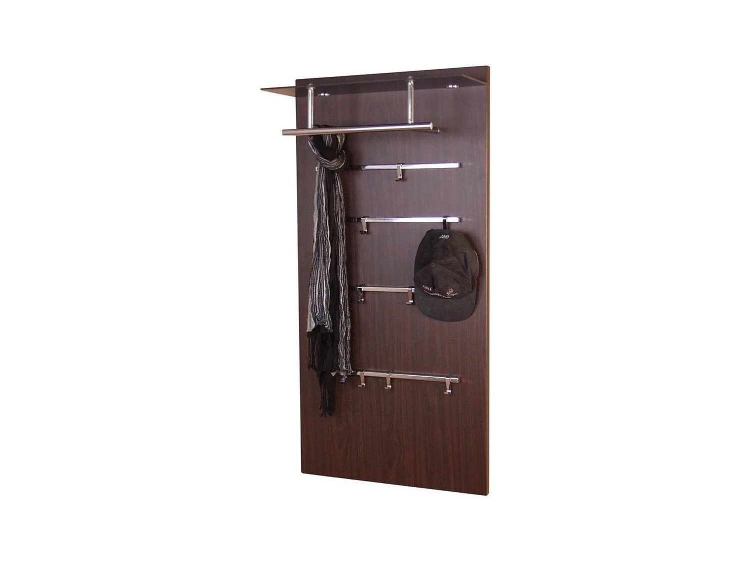 Porte-manteau panneau mural meuble marron 60 x 26 x 120 cm MED05078