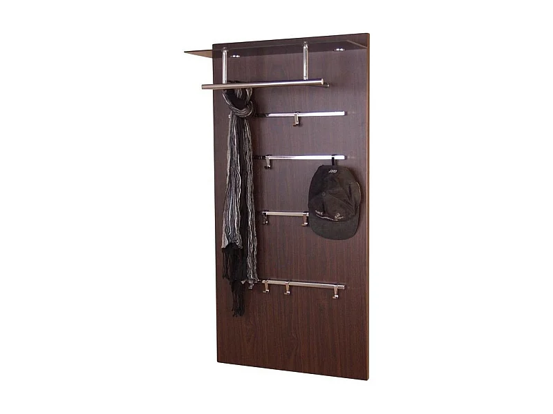 Porte-manteau panneau mural meuble marron 60 x 26 x 120 cm MED05078