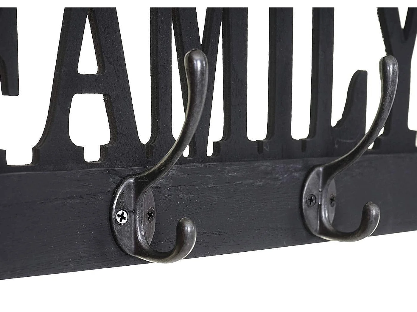 Porte-manteau mural patère en bois marron 60 x 1.5 x 20.5 cm MED04065